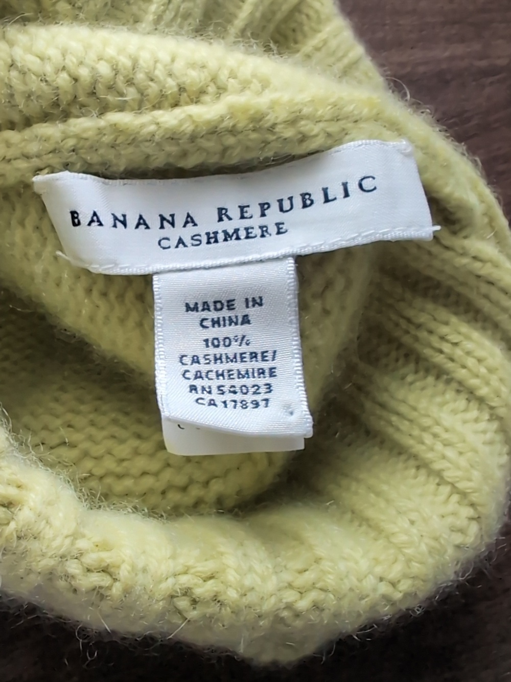 Cashmere Soft Knit Beanie in Chartreuse - Picture 2 of 3